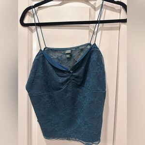 Worthington Teal Lace Camisole